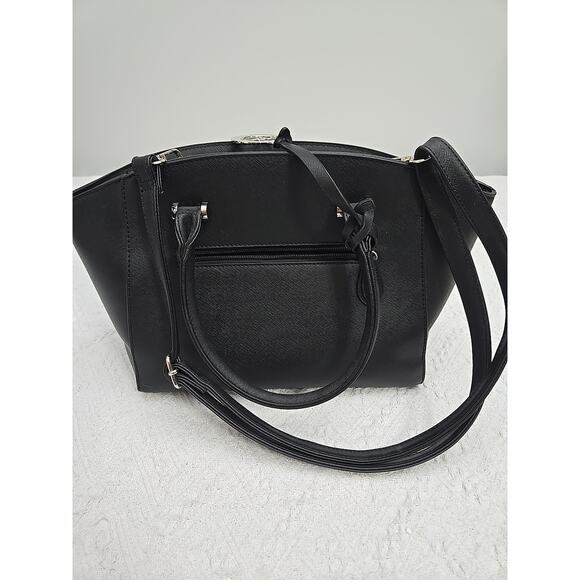 Animal Rescue Site Paw Print Cutout Handbag / Purse Black 12X10X6 IN - Picture 3 of 16